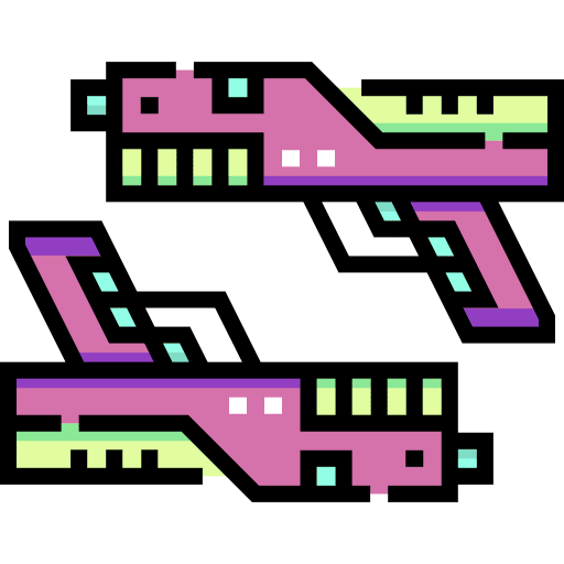 Weapon gun cyberpunk war icon