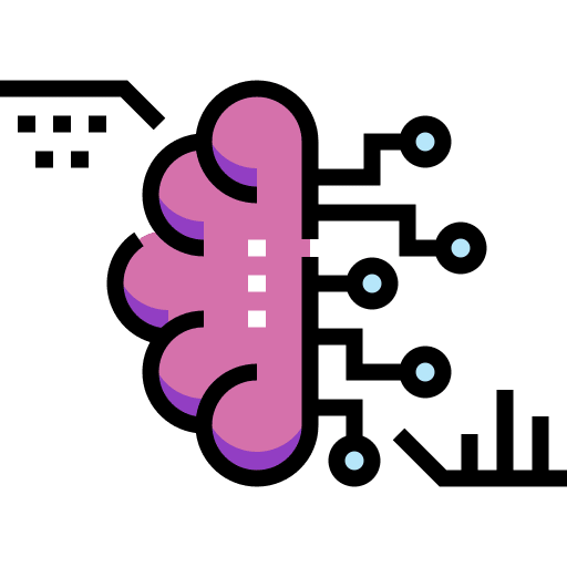 Brain technology science fiction brain icon