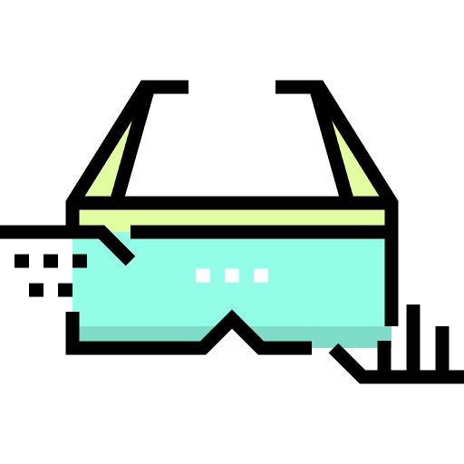 Smart glasses electronics augmented reality virtual reality glasses icon