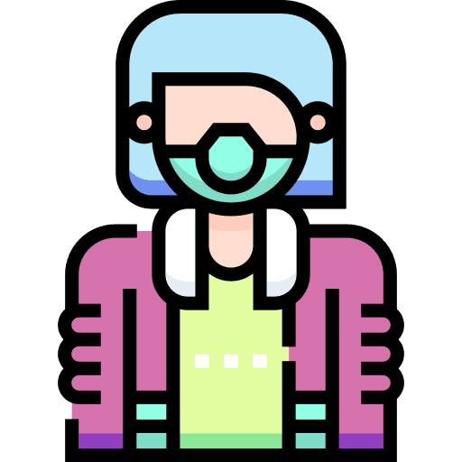 Woman avatar futuristic caucasian icon