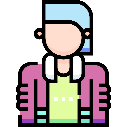 Woman user dyed hair technology icon