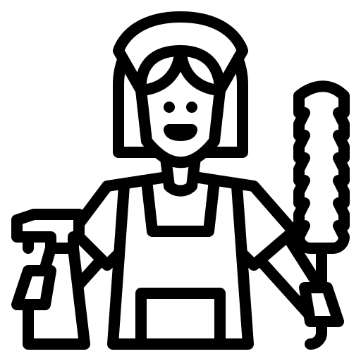 Cleaning staff cleaning maid professions and jobs icon