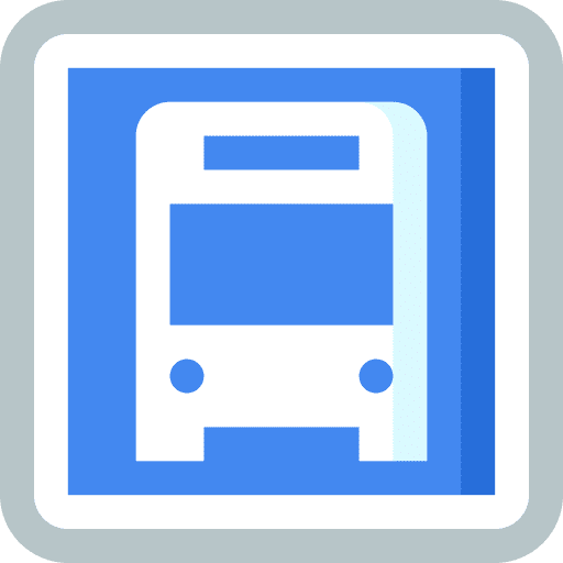 Bus sign transportation bus stop icon