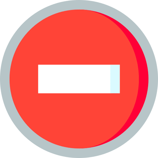No entry road signal no entry not allowed icon