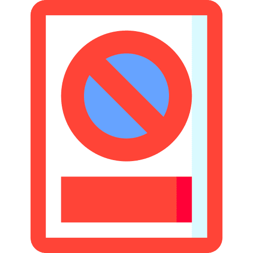 No parking signaling sign prohibition icon