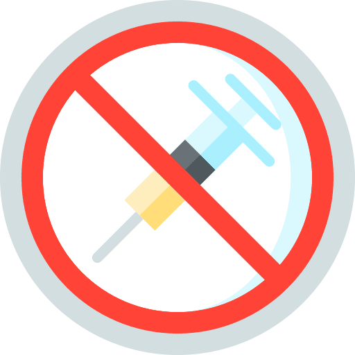 No sharp objects forbidden prohibition syringe icon No sharp objects forbidden prohibition syringe icon