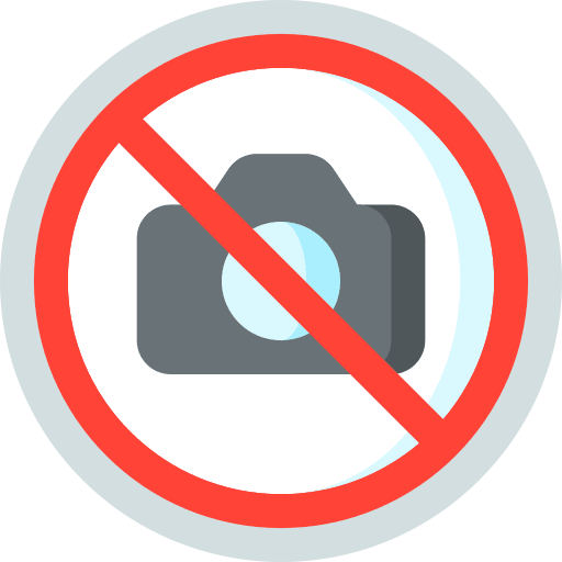 No camera not allowed signaling prohibition icon No camera not allowed signaling prohibition icon