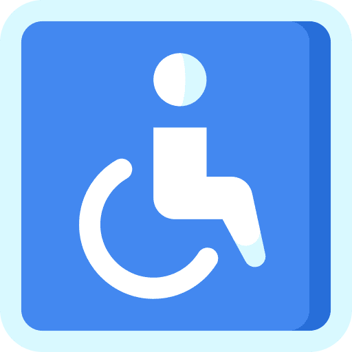 Wheelchair parking accessibility signal icon Wheelchair parking accessibility signal icon