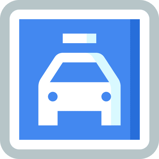 Taxi cab signaling public transport icon Taxi cab signaling public transport icon