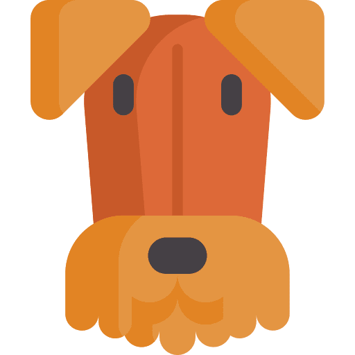 Airedale terrier animal kingdom pet breed icon Airedale terrier animal kingdom pet breed icon