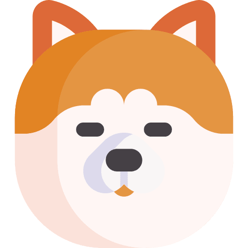 Akita animals pet zoology icon Akita animals pet zoology icon