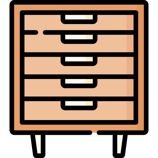 Drawer storage filing cabinet archive icon