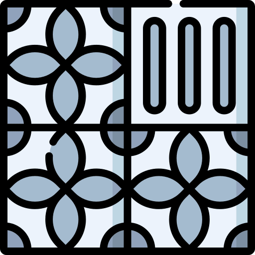 Floor tiles adornment design icon