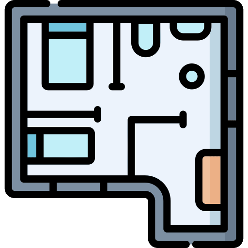 House plan construction strategic plan interior design icon