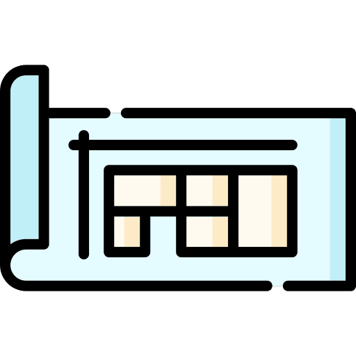 Blueprint home interior design planning icon