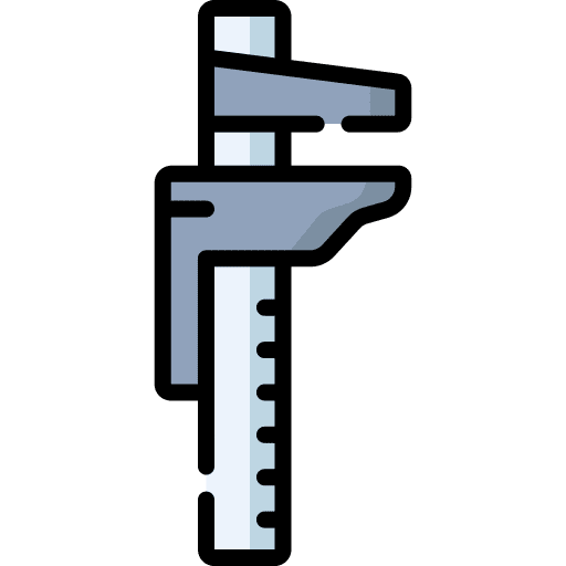 Caliper measuring home repair construction and tools icon