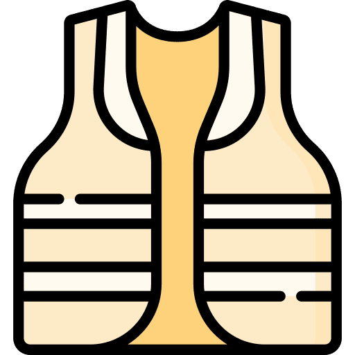 High visibility vest lifesaver protection high visibility vest icon