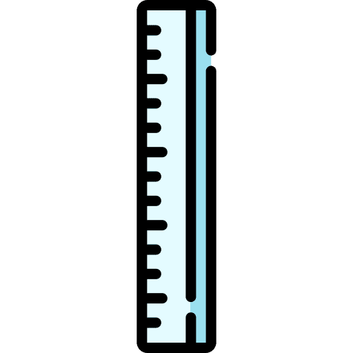 Ruler draw measuring tape measurement icon