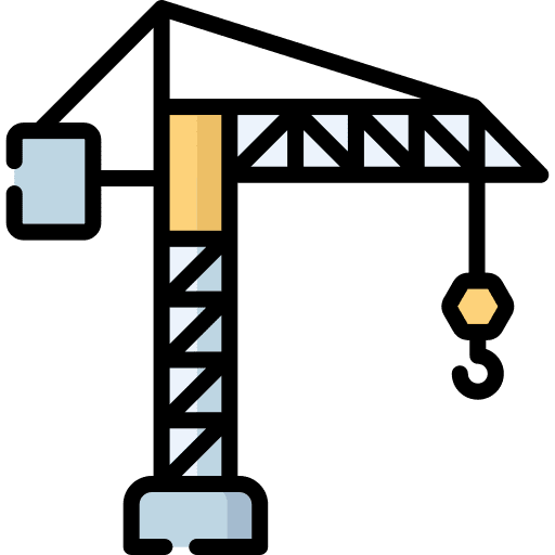 Crane hook contruction construction and tools icon