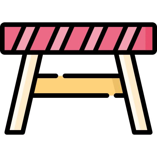 Under construction road sign road block road barrier icon