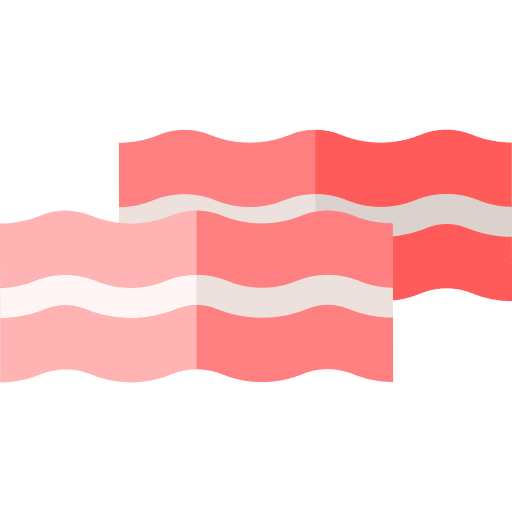 Bacon meat grilled protein icon Bacon meat grilled protein icon