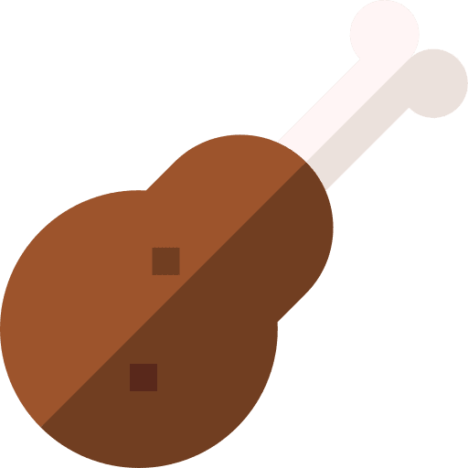 Chicken roasted turkey food and restaurant dish icon Chicken roasted turkey food and restaurant dish icon