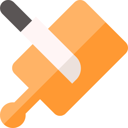 Cutting board kitchen knife kitchenware icon Cutting board kitchen knife kitchenware icon