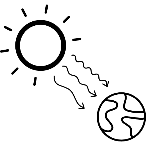 Sun radiation symbol symbol space energy icon