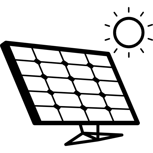 Solar panel in sunlight panels solar panel solar panels icon