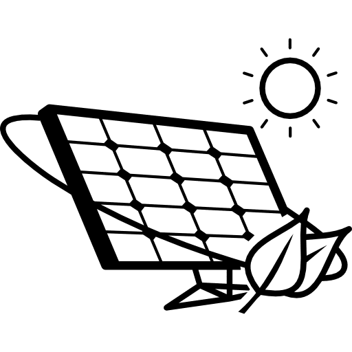 Eco solar panel in sunlight panel sun eco icon