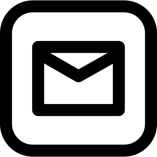 Email button envelope square message icon