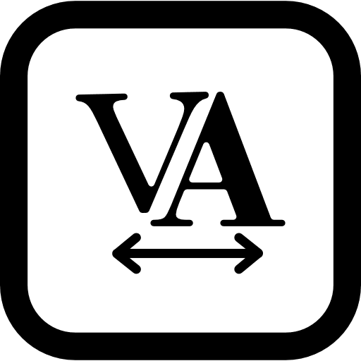 Kerning button square arrows text format icon Kerning button square arrows text format icon