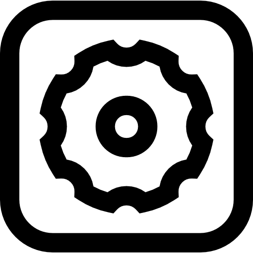 Settings button options setup gear icon Settings button options setup gear icon