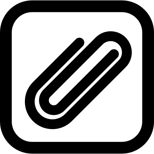 Attach button clip square file icon Attach button clip square file icon