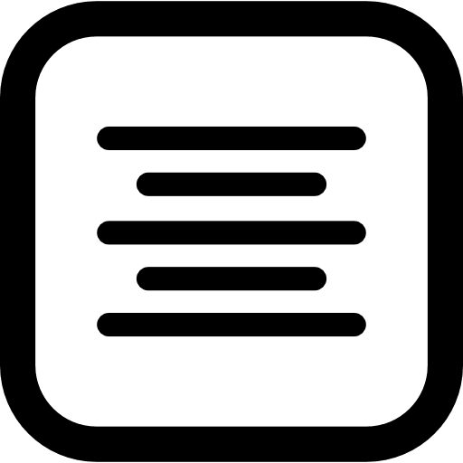 Center alignment button square text file text lines icon Center alignment button square text file text lines icon