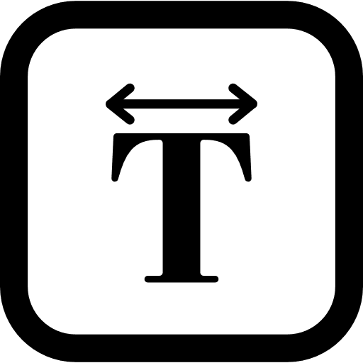 Horizontal scale button letter t text lines text file icon Horizontal scale button letter t text lines text file icon