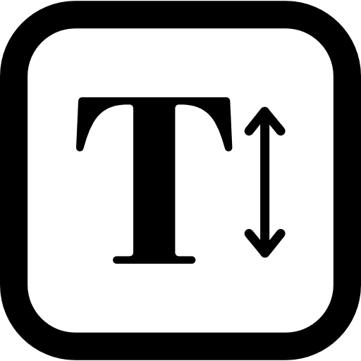 Vertical scale button text format interface icon Vertical scale button text format interface icon