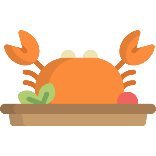 Crab gastronomy crab food and restaurant icon