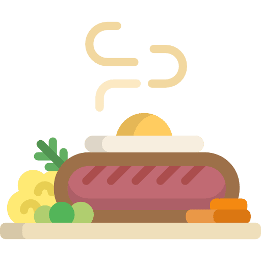 Steak barbecue food food and restaurant icon