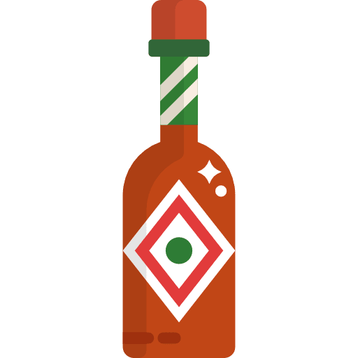 Tabasco spicy food and restaurant food icon