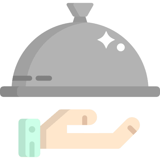 Dish tray food and restaurant salver icon