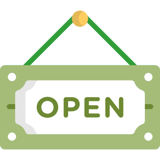 Open business shop open icon