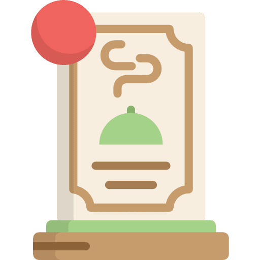 Menu restaurant food and restaurant tools and utensils icon