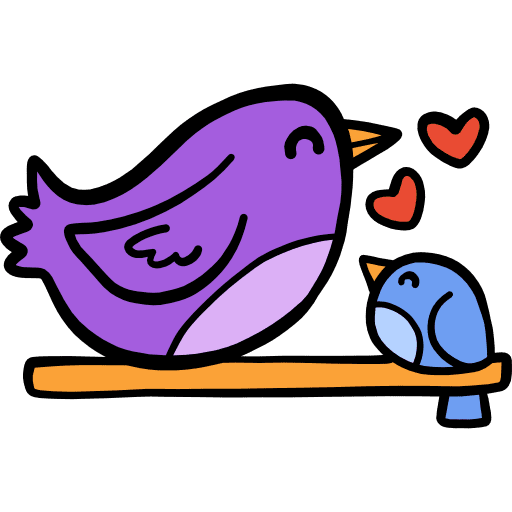 Bird animals baby mother icon Bird animals baby mother icon