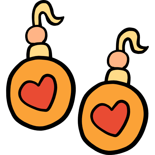 Earrings fashion love and romance jewelry icon Earrings fashion love and romance jewelry icon