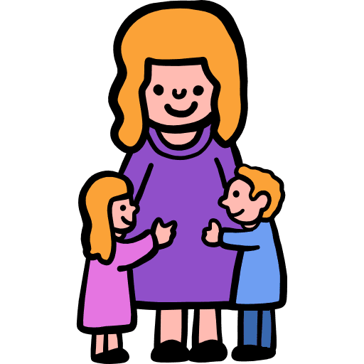 Hug daughter hug people icon Hug daughter hug people icon