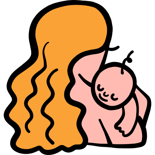 Motherhood woman family kid and baby icon Motherhood woman family kid and baby icon