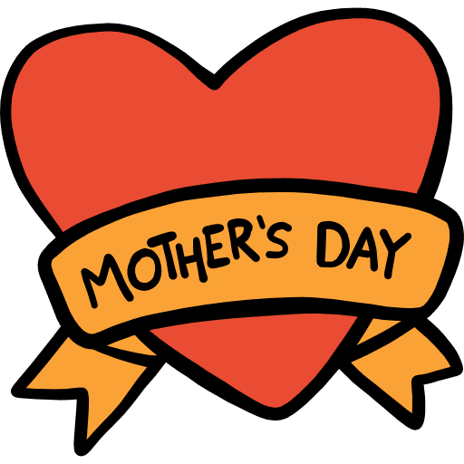 Heart ribbon mother love icon Heart ribbon mother love icon