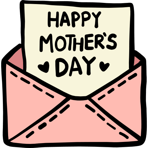 Letter mother mothers day note icon Letter mother mothers day note icon