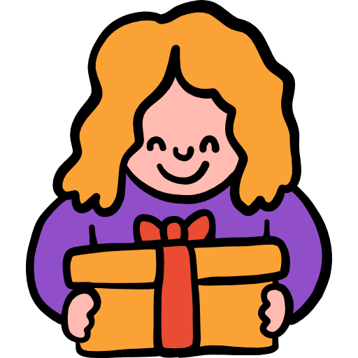 Mother woman gift hold icon Mother woman gift hold icon